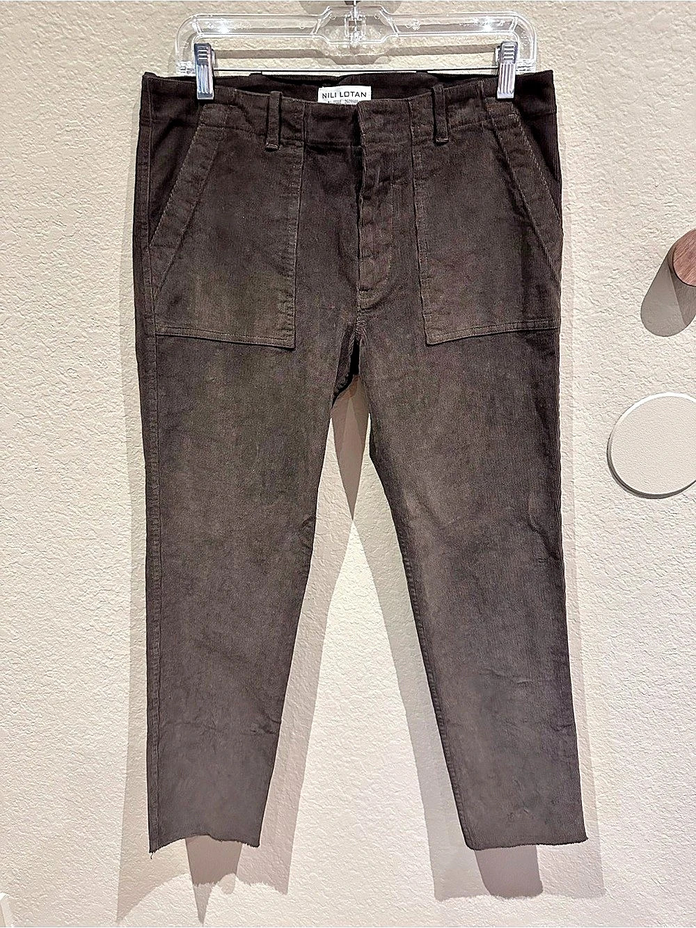 Nili Lotan Jenna Chocolate Brown Pants Size 8 NWT